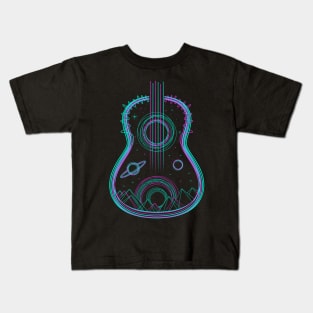Guitar Music and Space Kids T-Shirt
